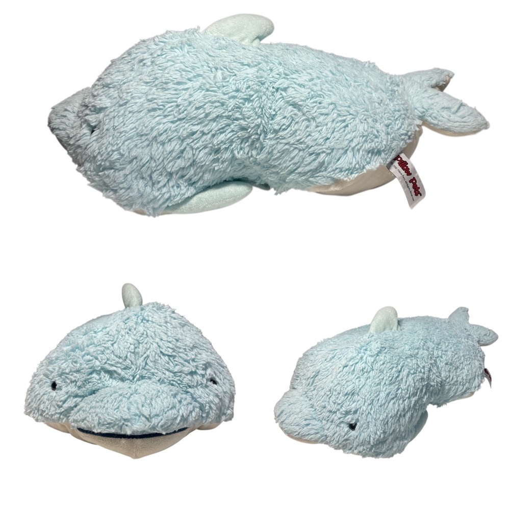 Pillow Pets Blue Dolphin Large 22" Plush‎ Stuffed Animal  2010